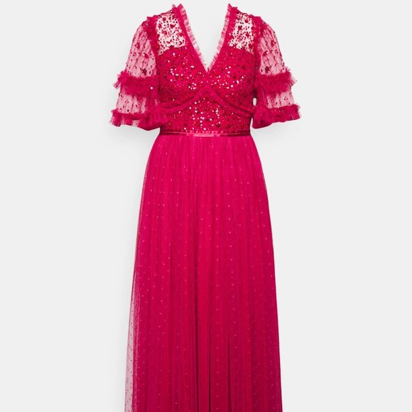 Needle & Thread Maybelle Bodice v neck ankle gown - Picture 1 of 16